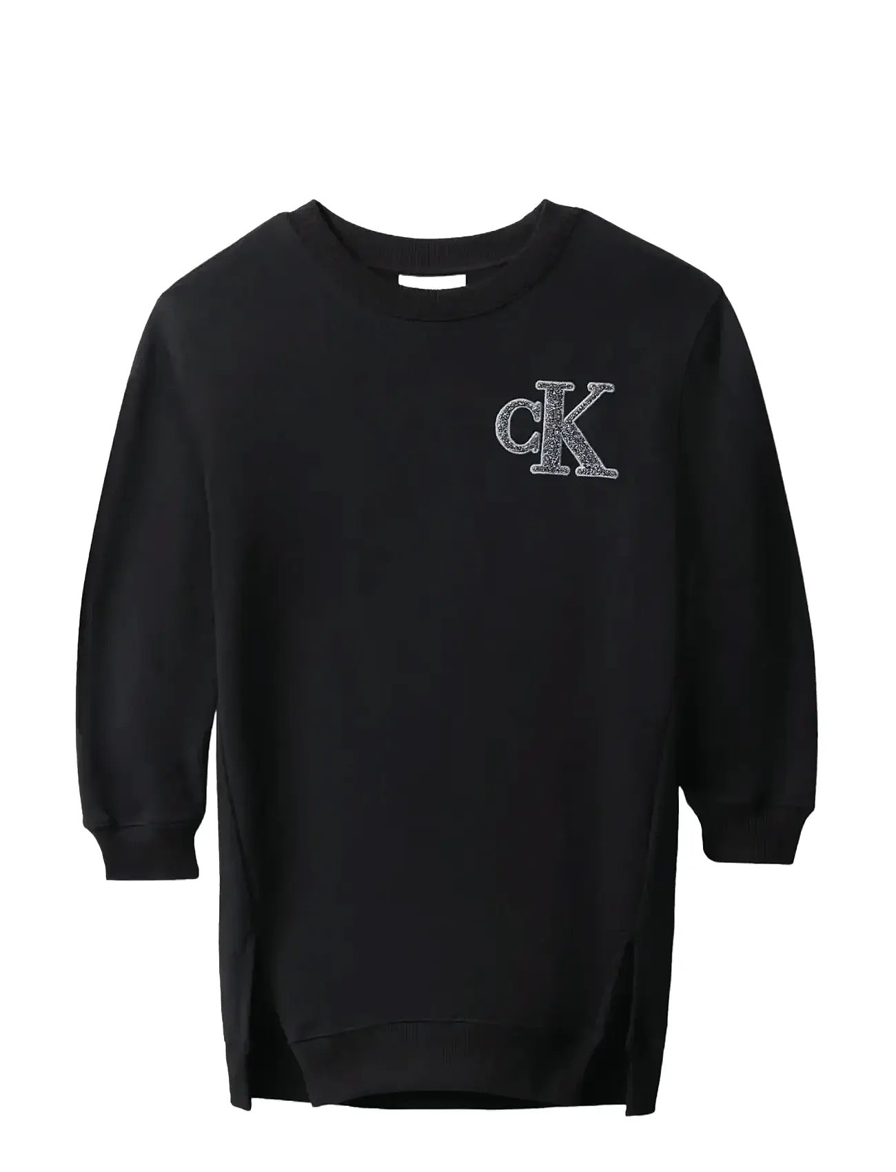 CALVIN KLEIN Towling Monogram Terry Ls Kleid Schwarz - 164 - Kinder