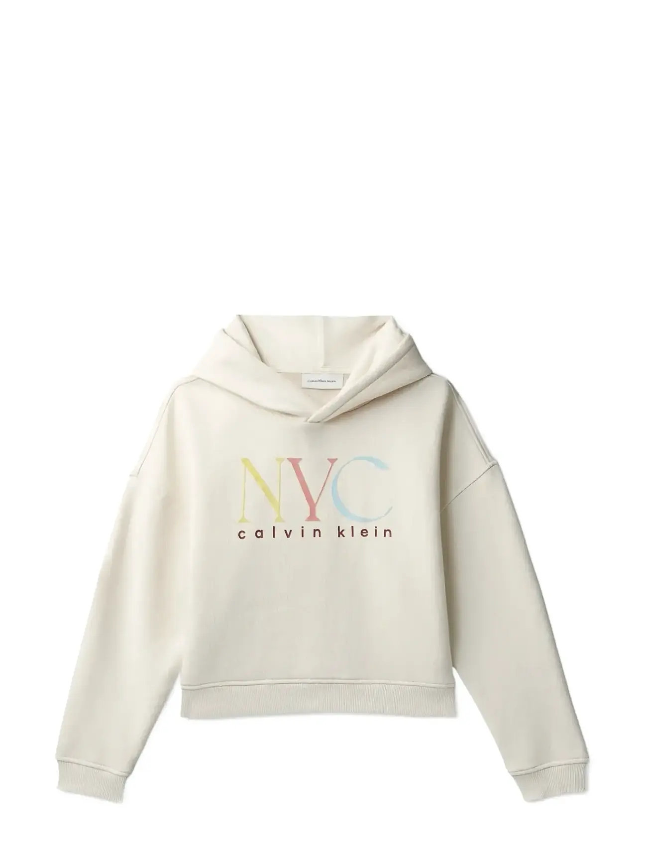 CALVIN KLEIN Nyc Graphic Fleece Hoodie Cream - 164 - Kinder