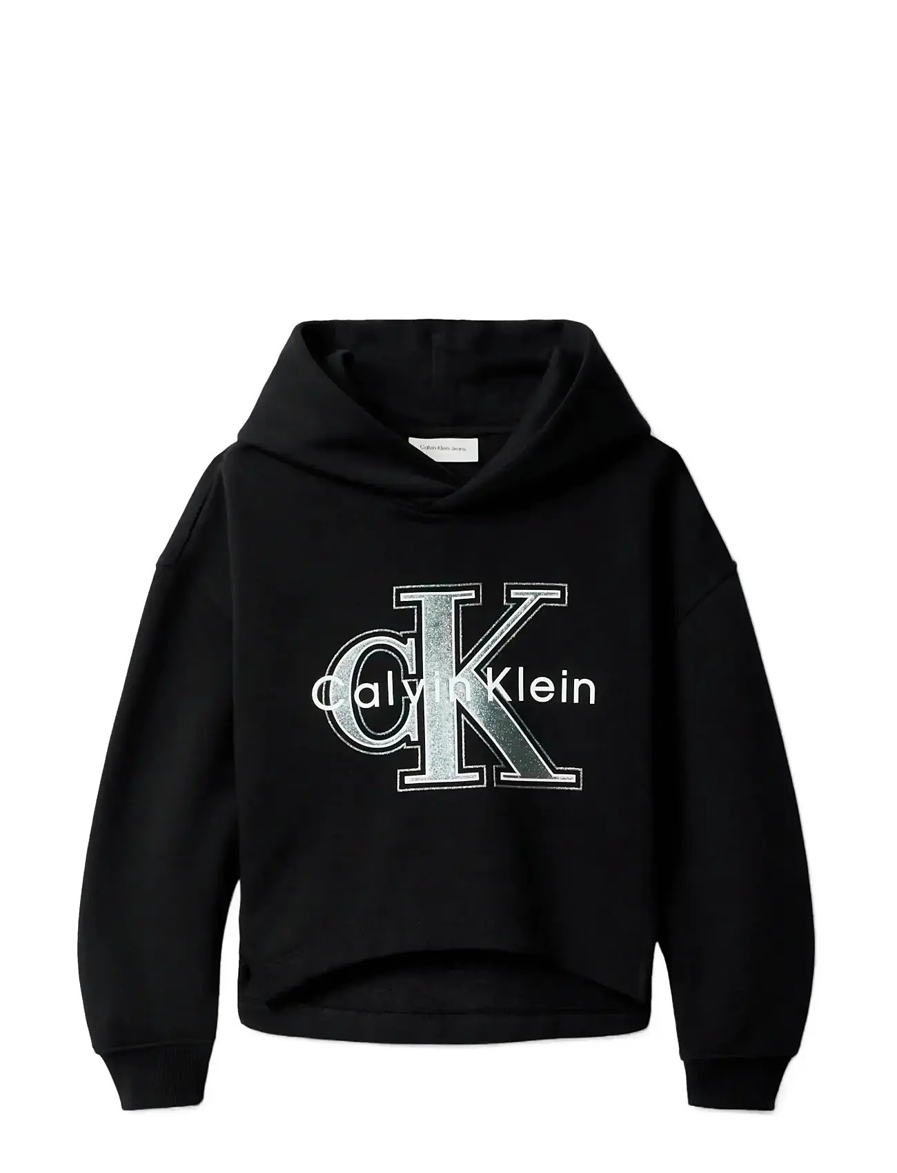 CALVIN KLEIN Festive Graphic Fleece Hoodie Schwarz - 140 - Kinder