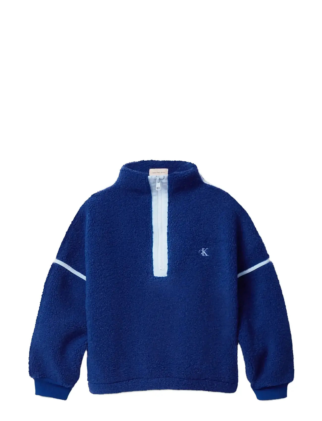 CALVIN KLEIN Teddy Half Zip Sweatshirt Blau - 152 - Kinder