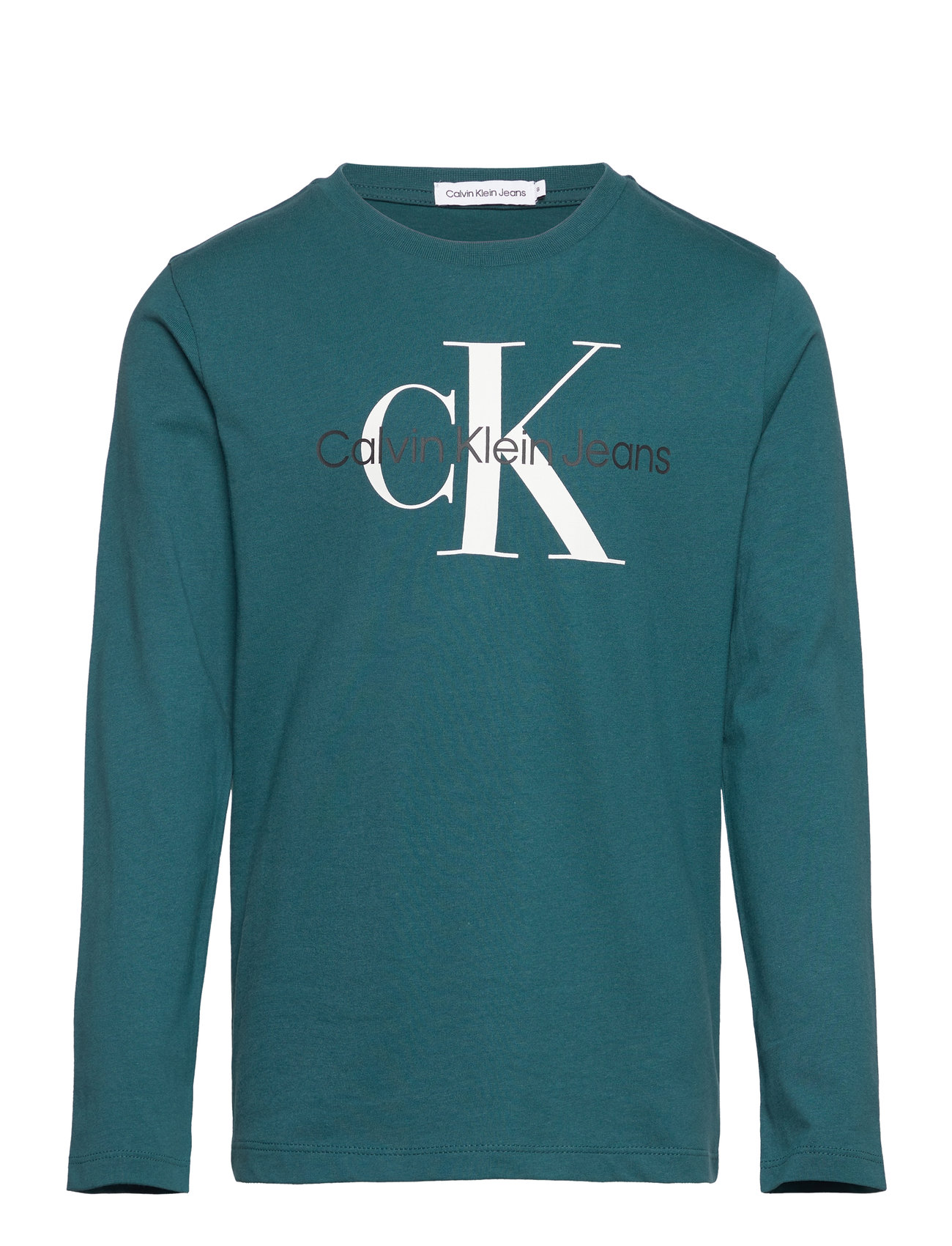 Ck Monogram Ls T-Shirt Tops T-shirts Long-sleeved T-shirts Green Calvin Klein