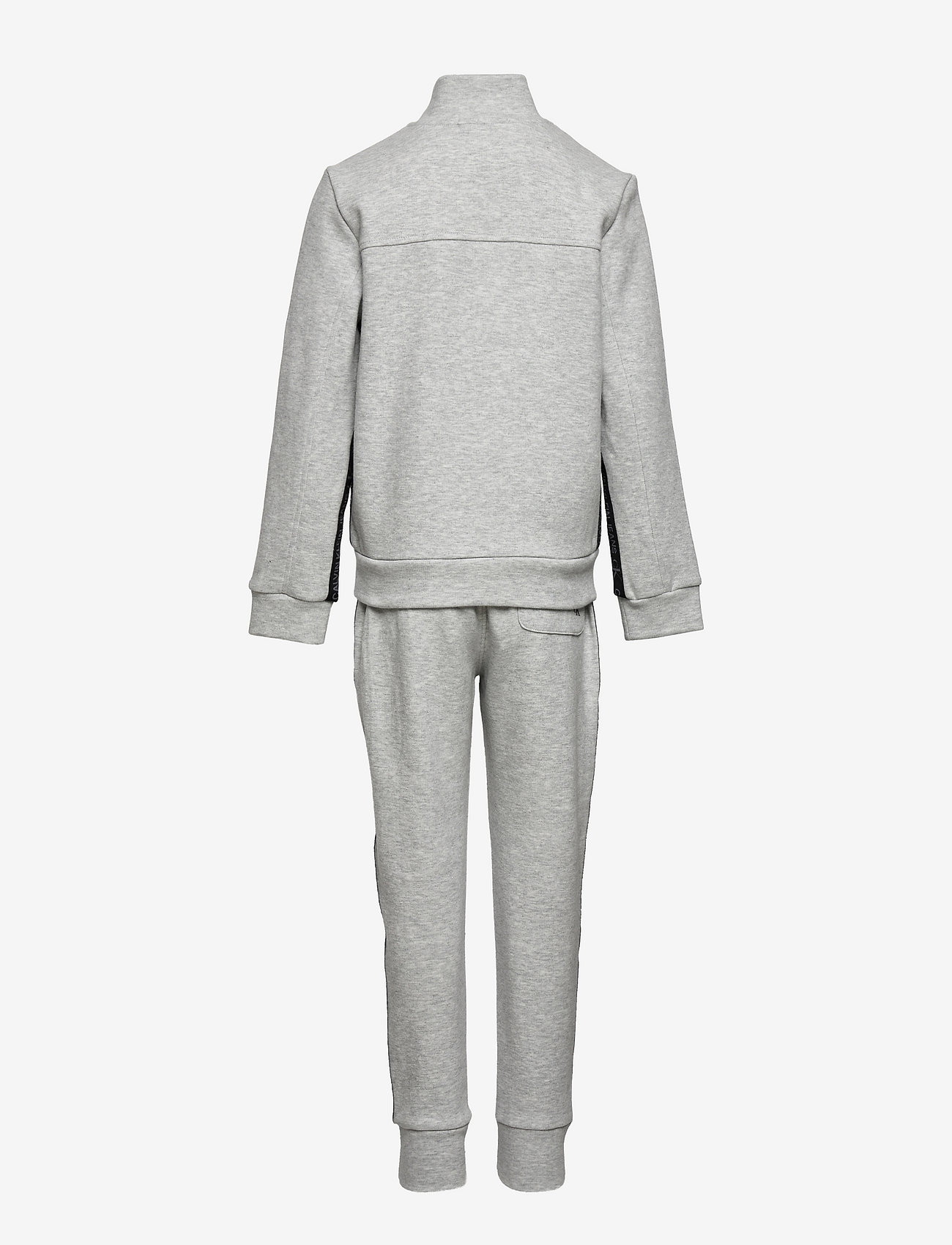 Calvin Klein - LOGO TAPE ZIP THROUGH SET - base layer sets - light grey heather - 1