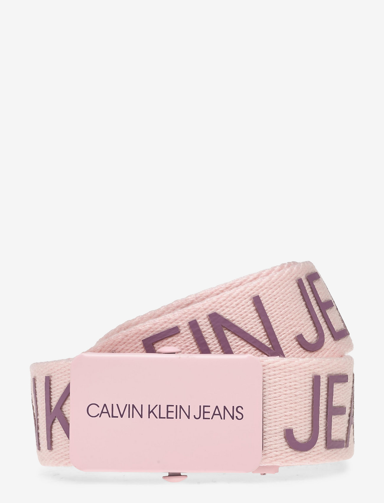 Calvin Klein - CANVAS LOGO BELT - bælter - sweetest pink - 0