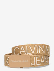 Calvin Klein - CANVAS LOGO BELT - bælter - summer stone - 0