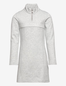 SHADOW MOCK NECK PUNTO DRESS - langærmede hverdagskjoler - light grey heather