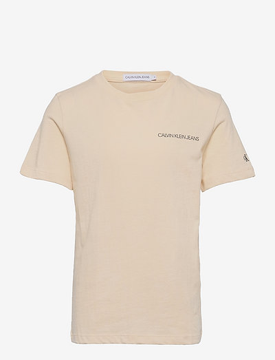 CHEST LOGO TOP - ensfarvet kortærmet t-shirt - muslin