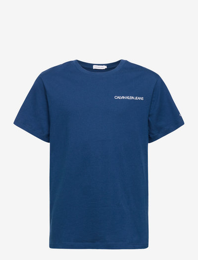 CHEST LOGO TOP - ensfarvet kortærmet t-shirt - naval blue