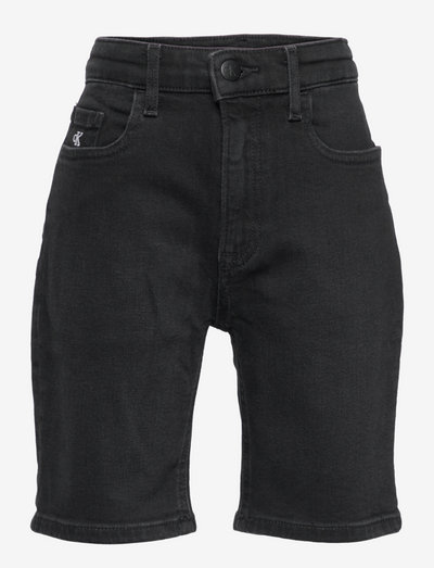 REGULAR SHORT ESS WASHED BLK - denim shorts - denim black
