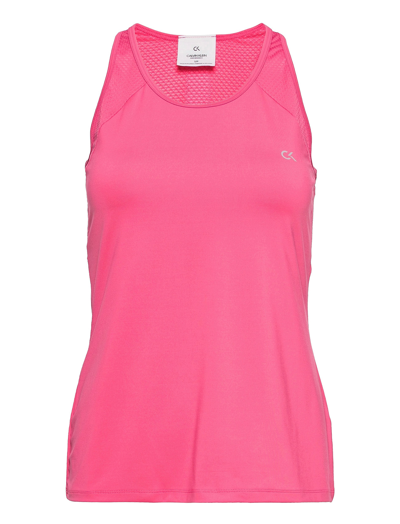 Wo - Mesh Back Tank Top T-shirts & Tops Sleeveless Vaaleanpunainen Calvin Klein Performance