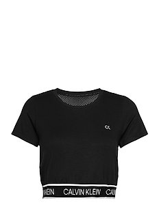 calvin klein red crop top