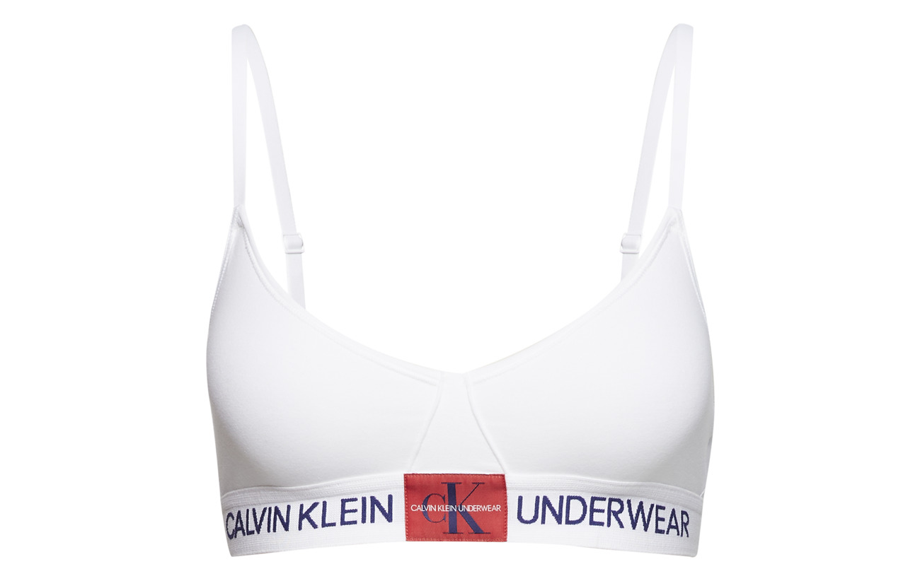 Coton Triangle 8 Unlined Klein White Elastane Calvin 92 6wCUagXq