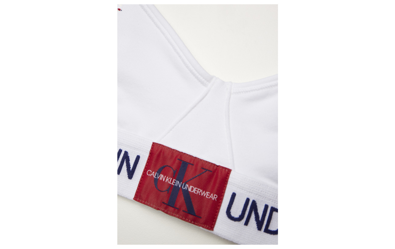 Coton Triangle 8 Unlined Klein White Elastane Calvin 92 6wCUagXq