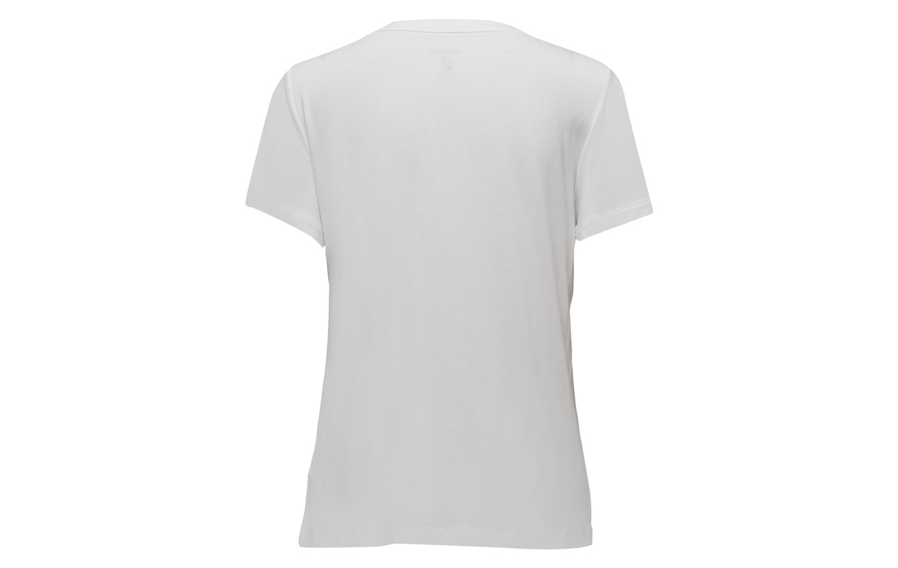 Neck Klein Calvin S Elastane 7 93 Modale s White V IvxP7
