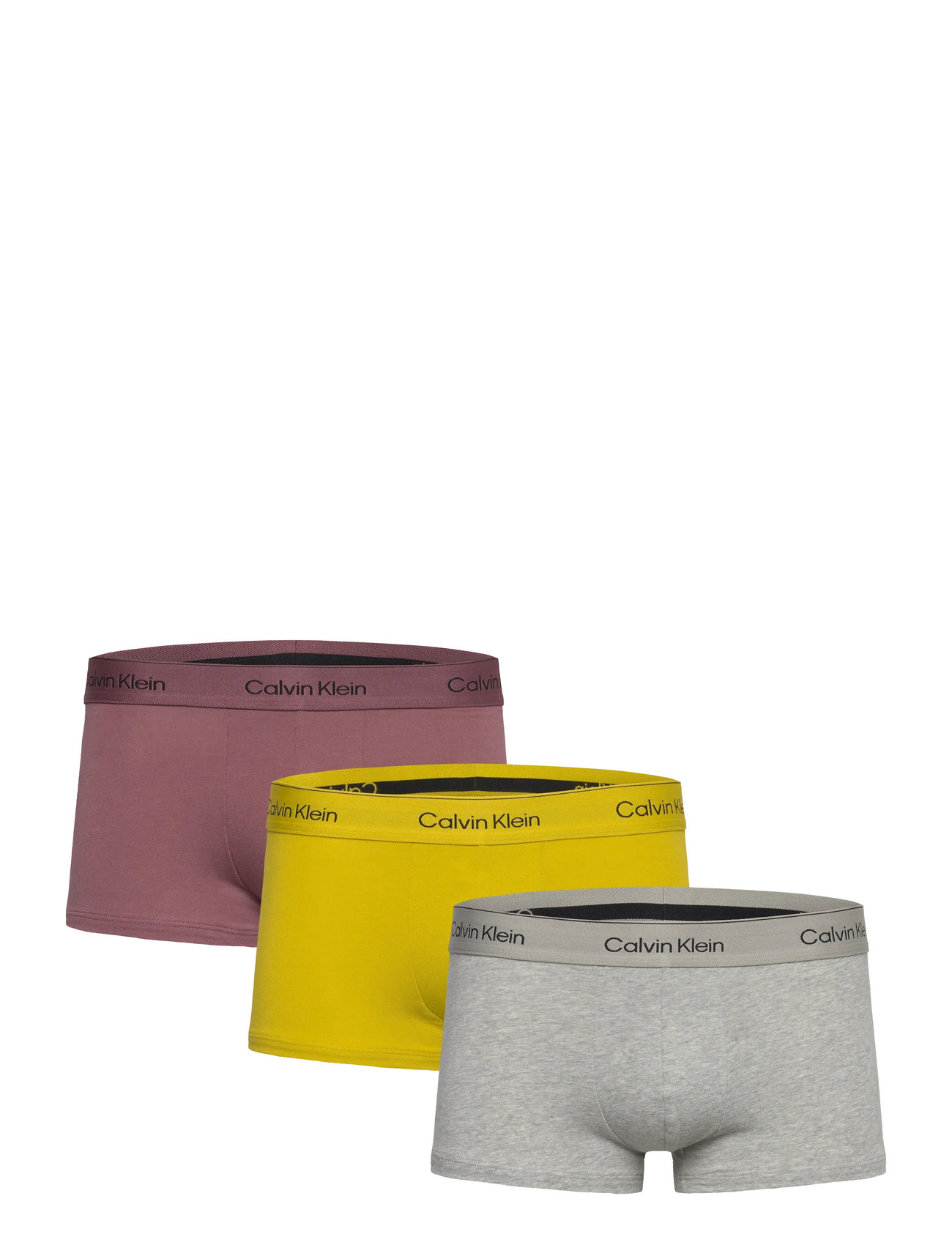 Low Rise Trunk 3Pk Boksershorts Grey Calvin Klein