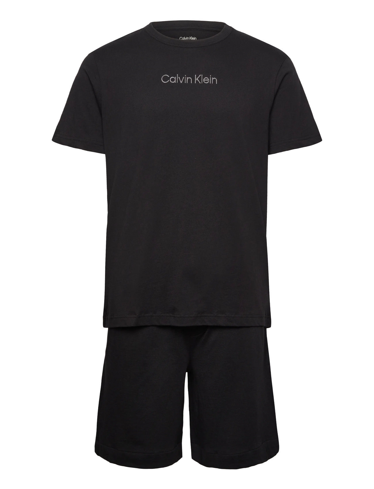 S/S Short Set Underwear Night & Loungewear Pyjamas Black Calvin Klein