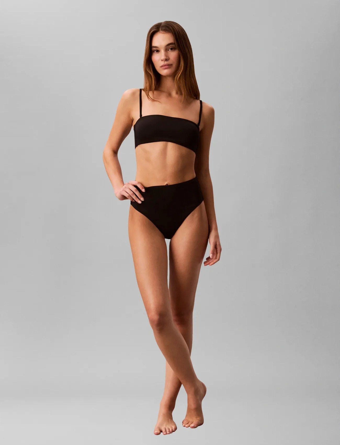Calvin Klein High Waist Bikini, M, Black, Bikinitrusser > Bikinier Med Høj Talje, Dame