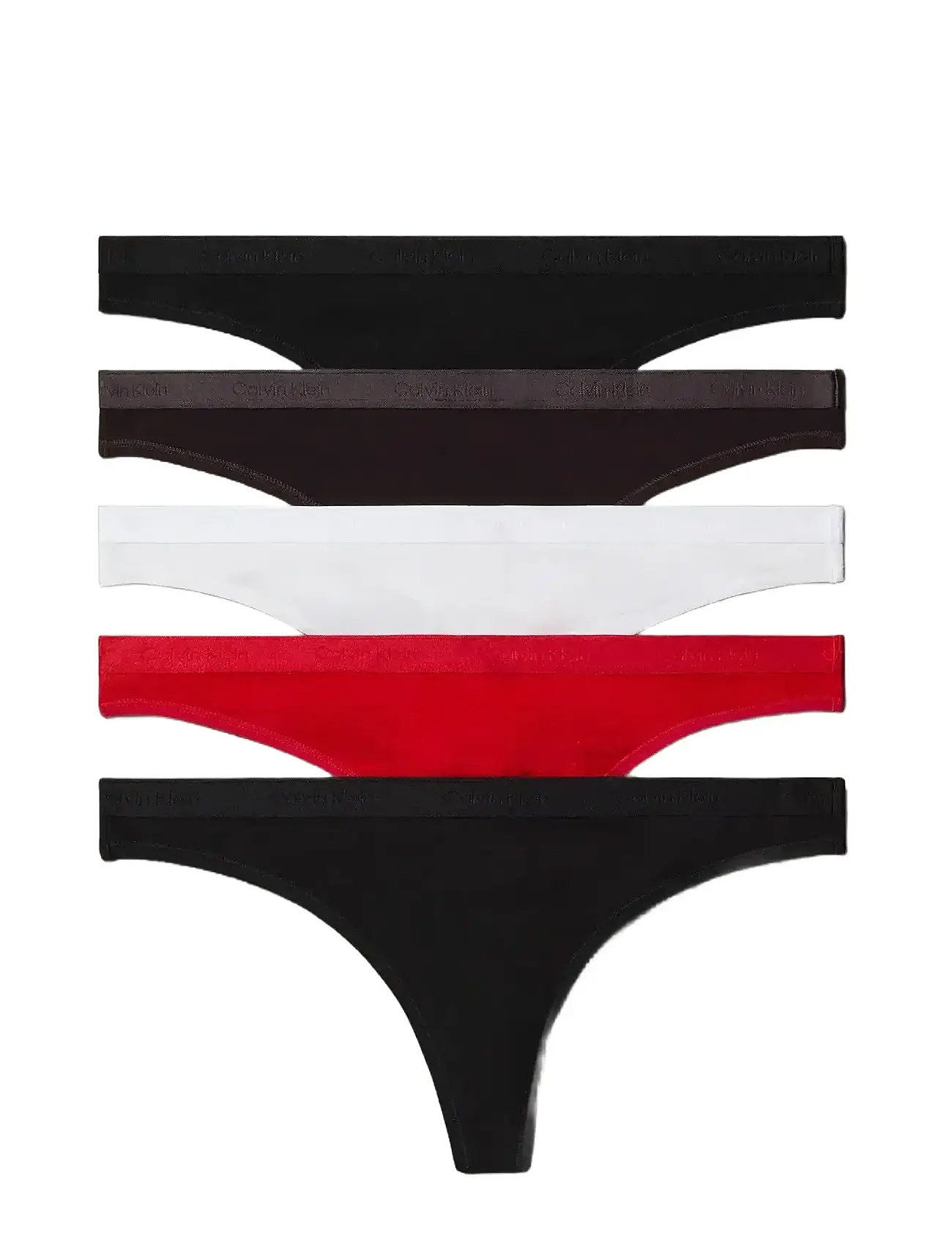 CALVIN KLEIN Stringtanga 5 Pk Schwarz - XL - Damen