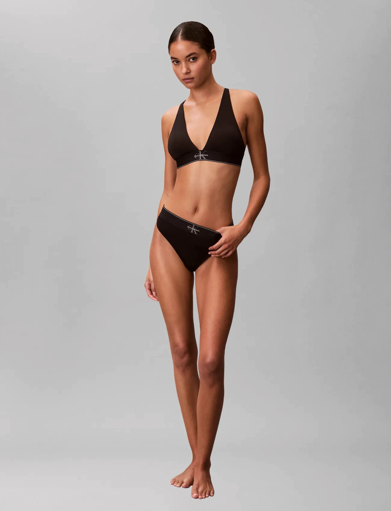 Calvin Klein Lightly Lined Triangle, XL, Black, Bløde Bh'Er > Bralette, Dame