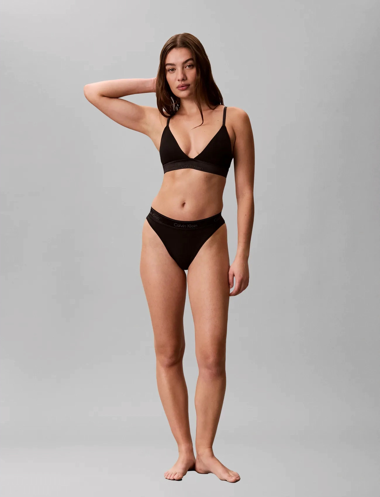 Calvin Klein Lightly Lined Triangle, L, Black, Bløde Bh'Er > Bralette, Dame