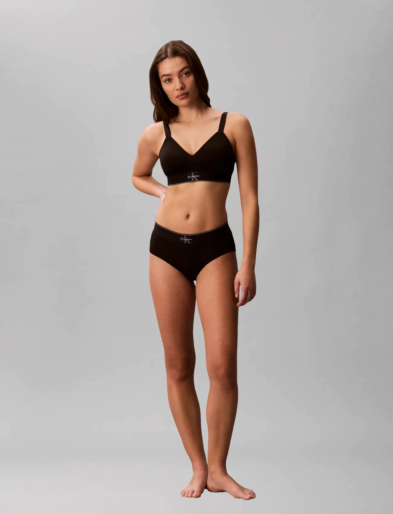 Calvin Klein Lightly Lined Bralette, S, Black, Bløde Bh'Er > Bh'Er Uden Bøjle, Dame