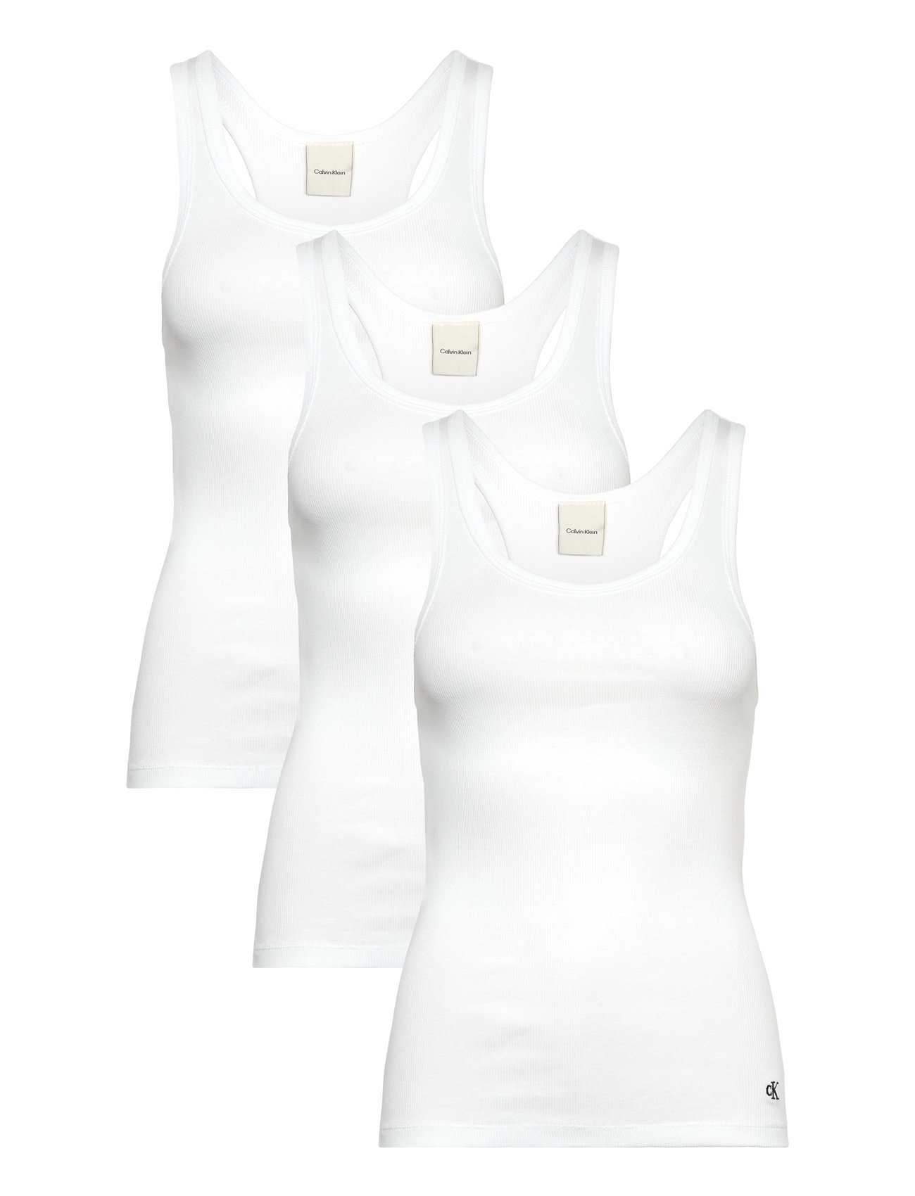 Calvin Klein Scoop Neck Cotton Tank 3Pk Vit