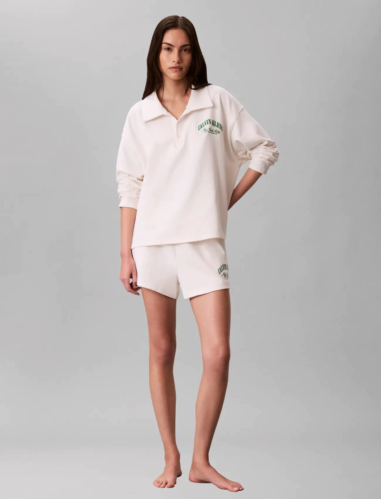 Calvin Klein Gx Jersey Short, S, Cream, Shorts > Svedeshorts, Dame