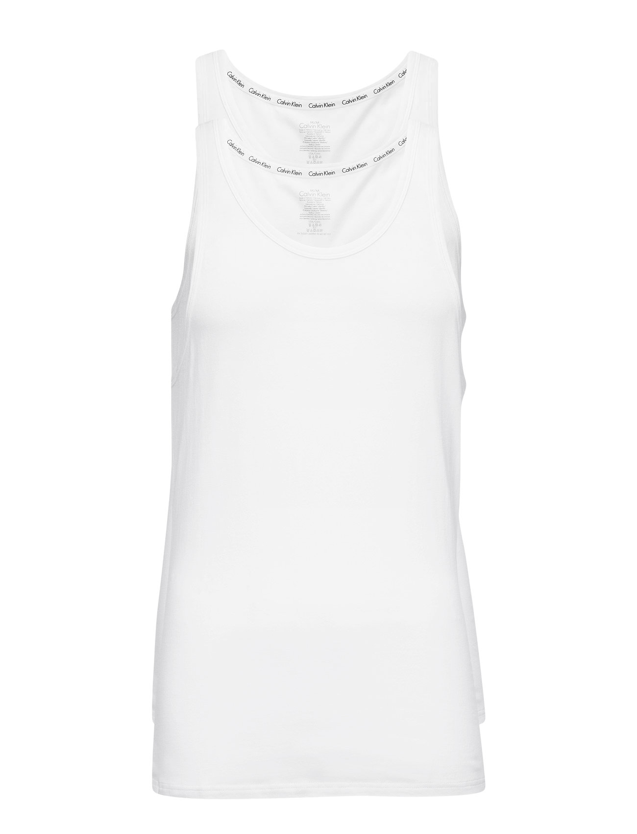 2P Tank Tops T-shirts Sleeveless White Calvin Klein