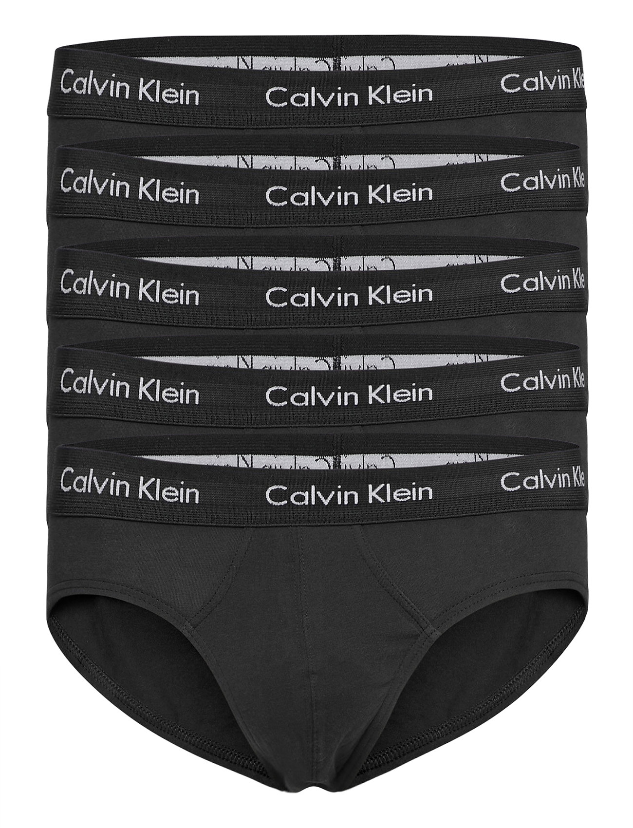 BLACK W. BLACK WB Calvin Klein Brief 5pk Underbukser Y-front Briefs Sort Calvin Klein boxershorts for herre