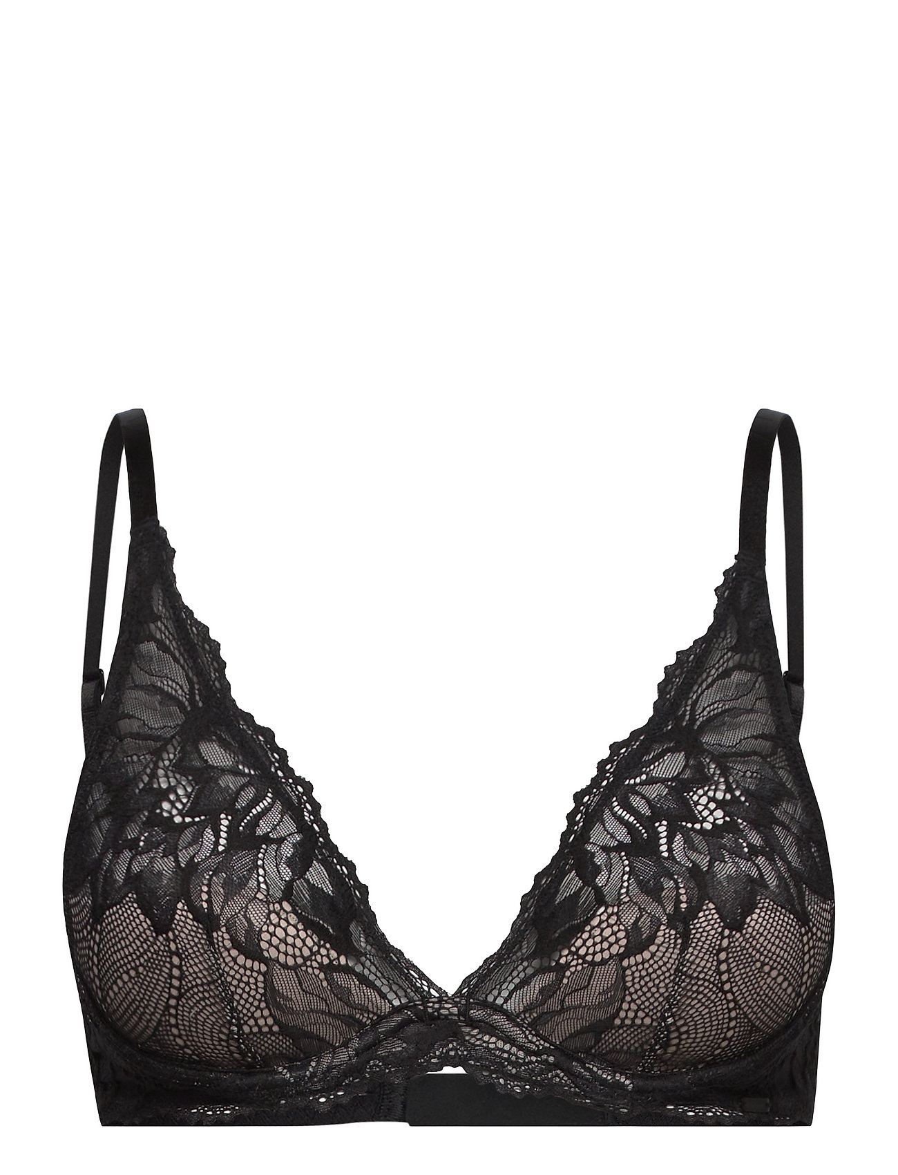 Lightly Lined Plunge Lingerie Bras & Tops Plunge Bras Black Calvin Klein