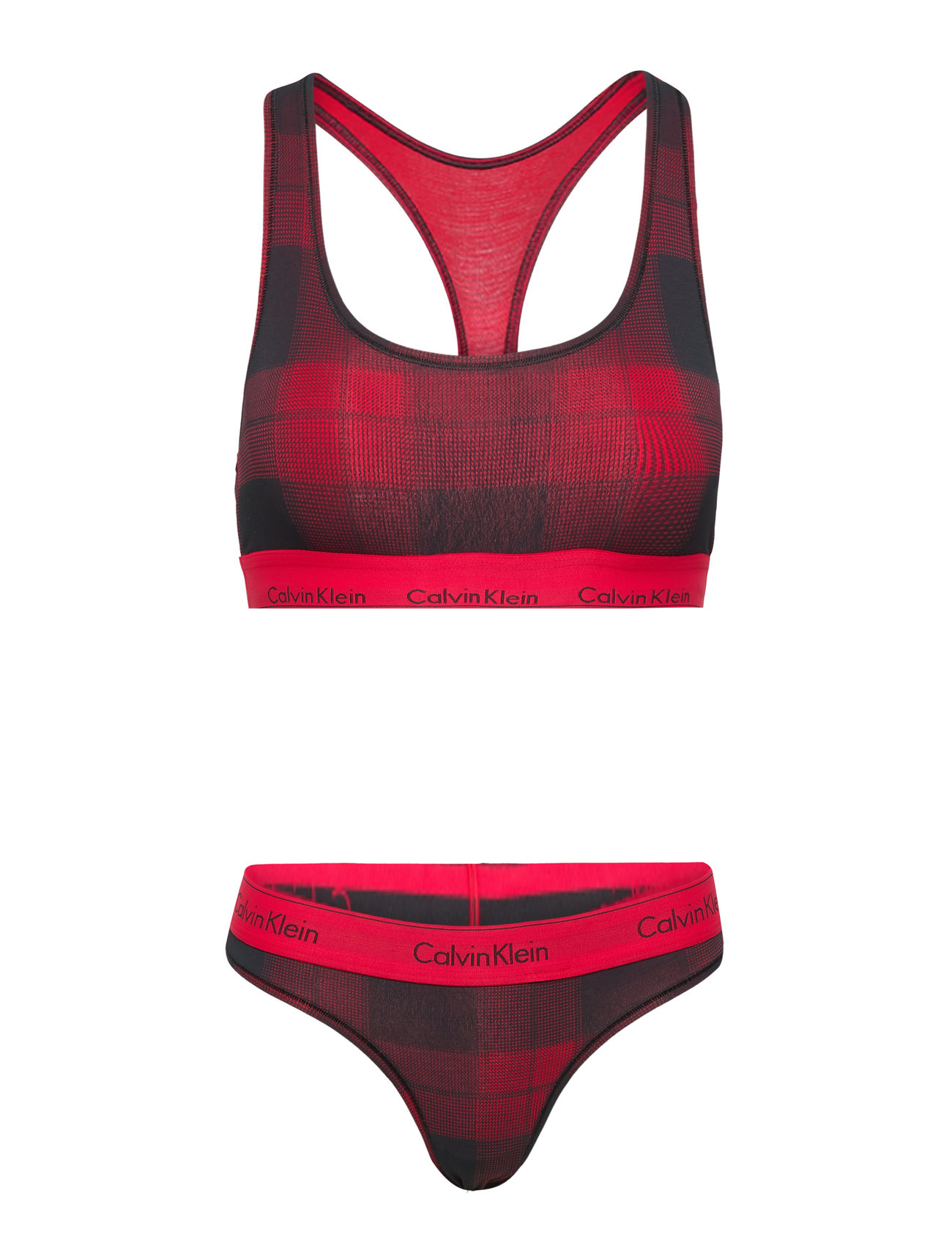 Calvin Klein Underwear Wmns Unlined Bralette Red - Womens - (Sports ) Bras  Calvin Klein Underwear