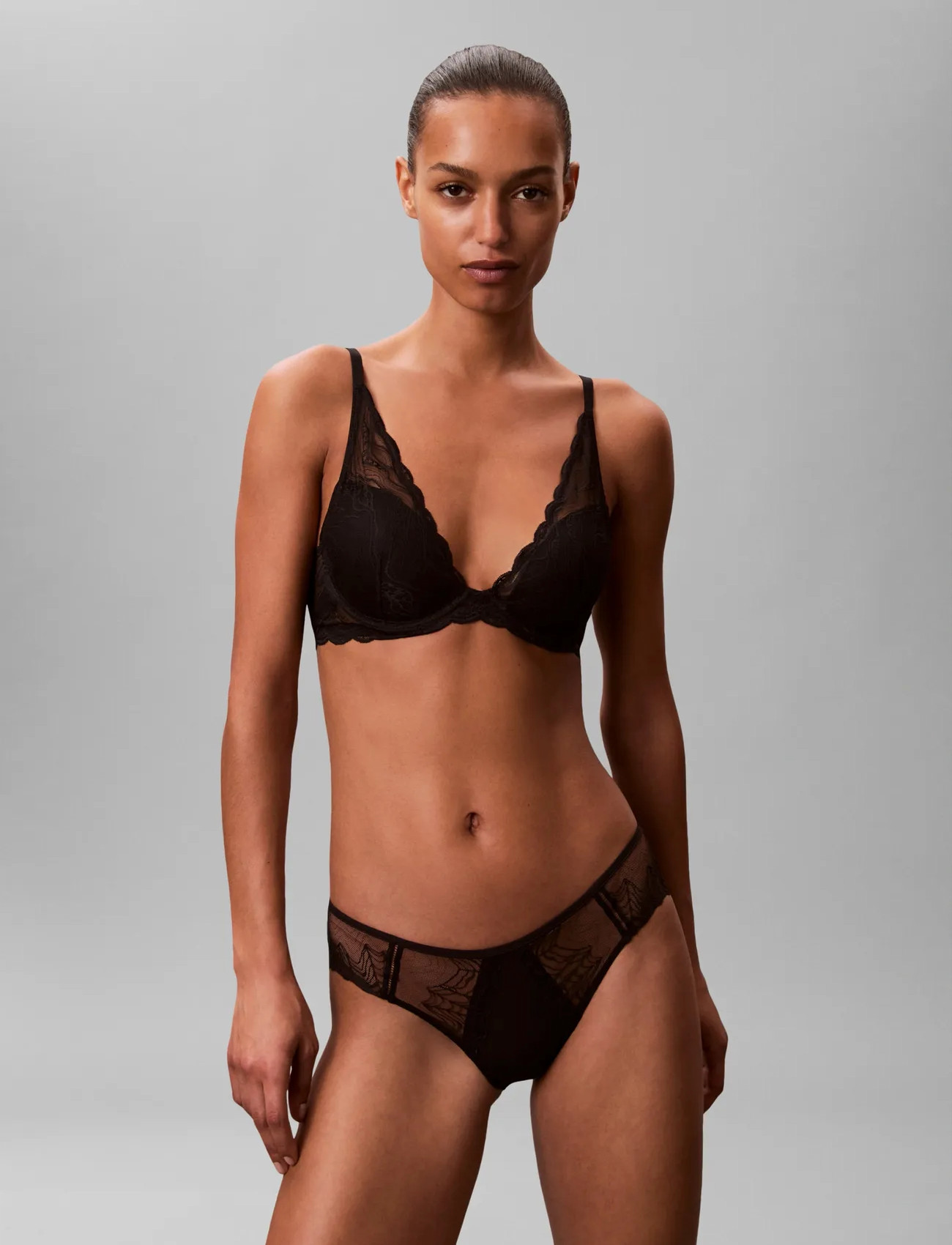 Calvin Klein Lightly Lined Plunge, D x 65, Black, Bh'Er & Toppe > Plunge-Bh'Er, Dame