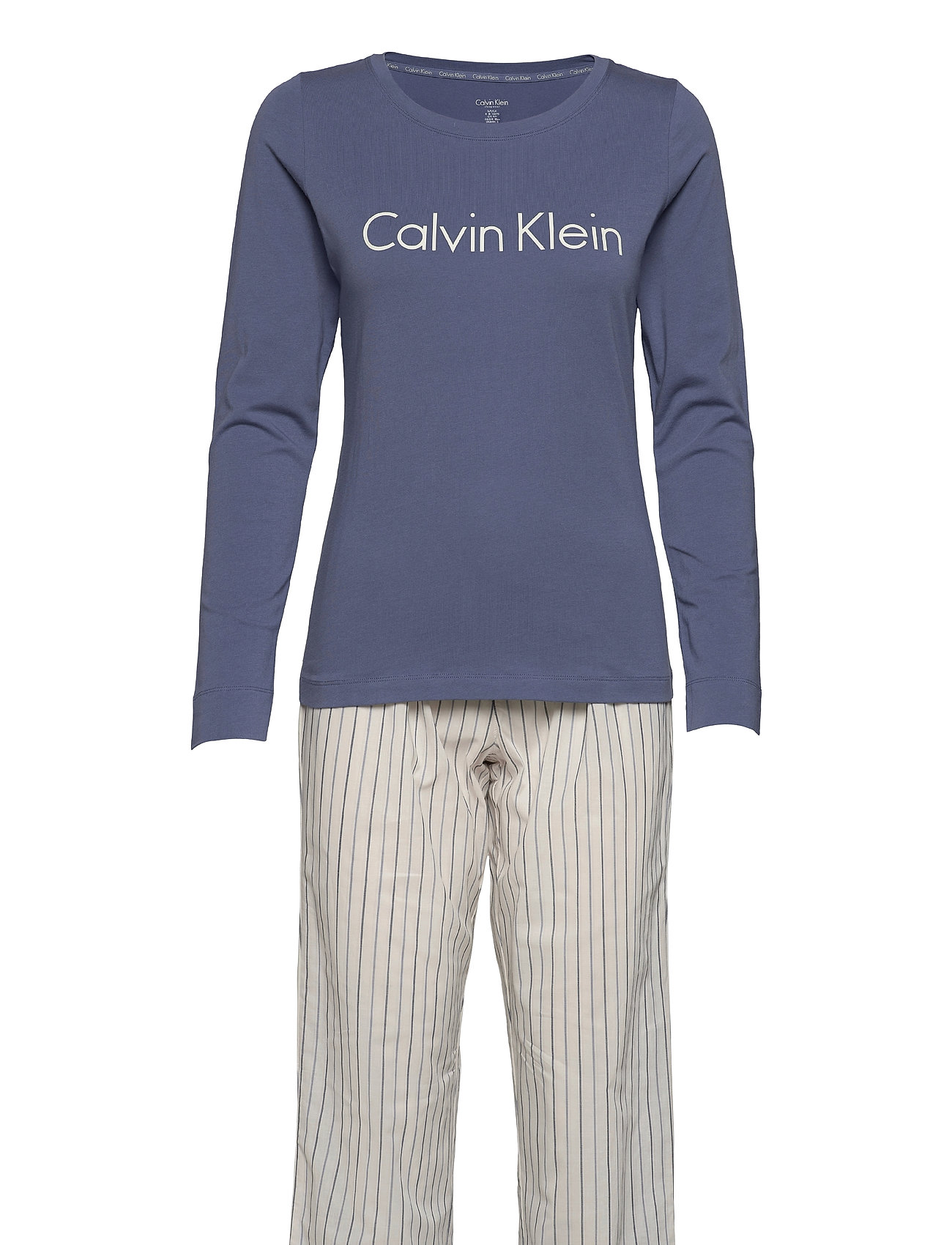 FADED VIOLET/ALTERNATING STRIPE Klein L/S Pant Set Pyjamas Nattøj Multi/mønstret Calvin Klein pyjamas for dame -