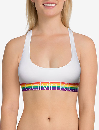 calvin klein unlined bralette white