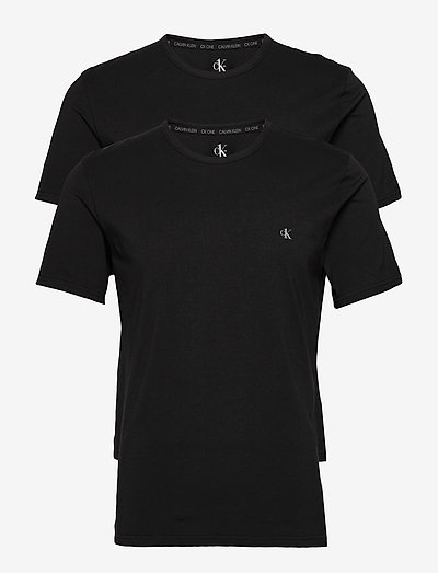 S/S CREW NECK 2PK - basic t-shirts - black
