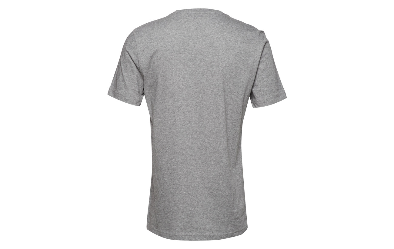 Heather Cotton T Calvin Mid Chest Grey Logo Klein aF8W0AB