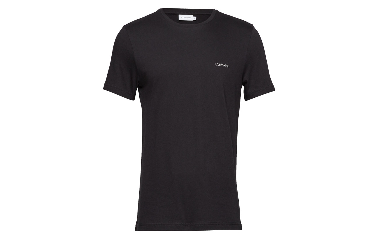Heather Cotton T Calvin Mid Chest Grey Logo Klein aF8W0AB