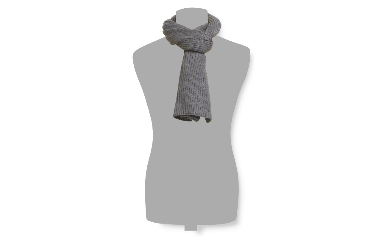 Scarfamp; Bemid Grey Heather Basic Klein Rib B38Vol39Calvin 54ALRj