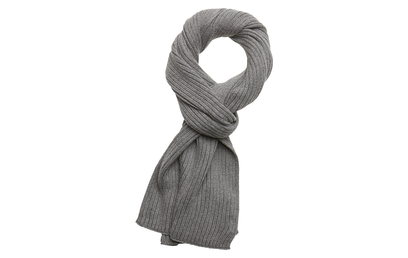 Scarfamp; Bemid Grey Heather Basic Klein Rib B38Vol39Calvin 54ALRj