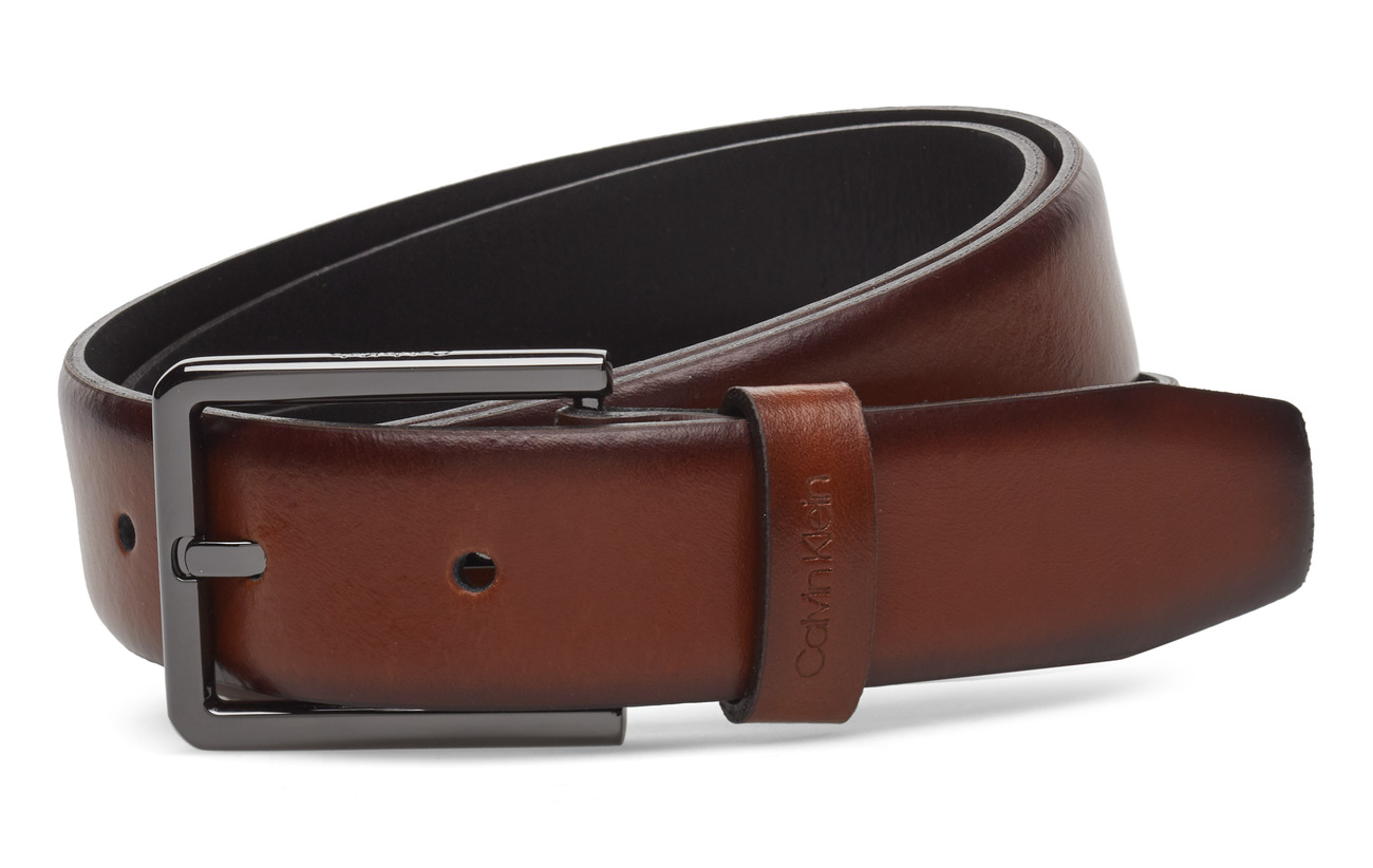 Calvin Klein 3CM BOMBED BELT - COGNAC