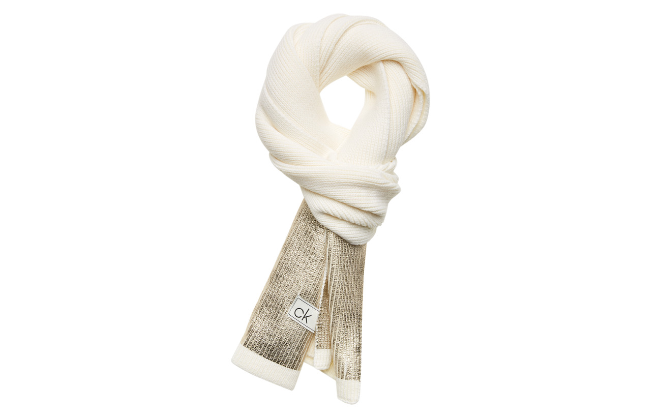 calvin klein white scarf