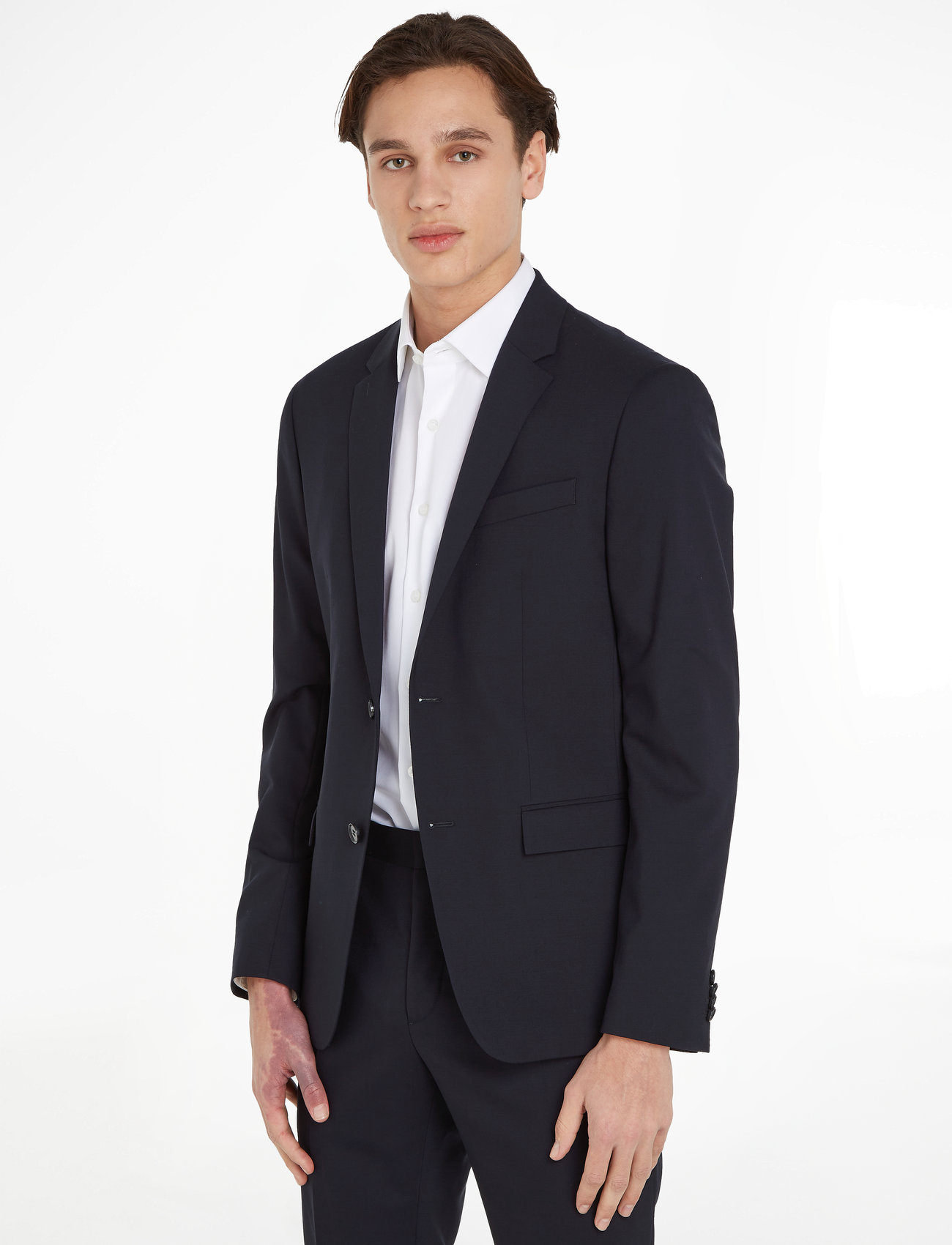 Calvin Klein Stretch Wool Slim Suit Blazer - Blazers - Boozt.com