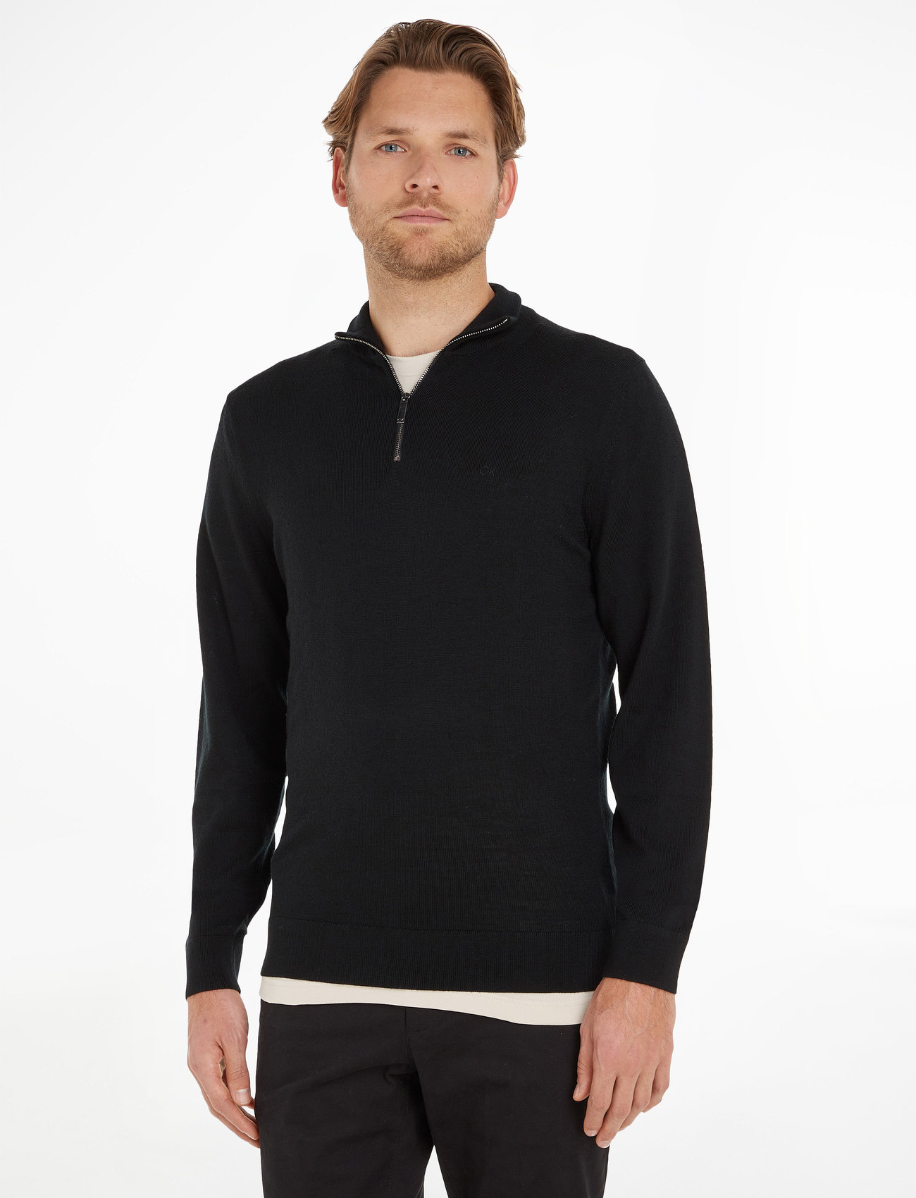 Calvin klein best sale half zip sweater