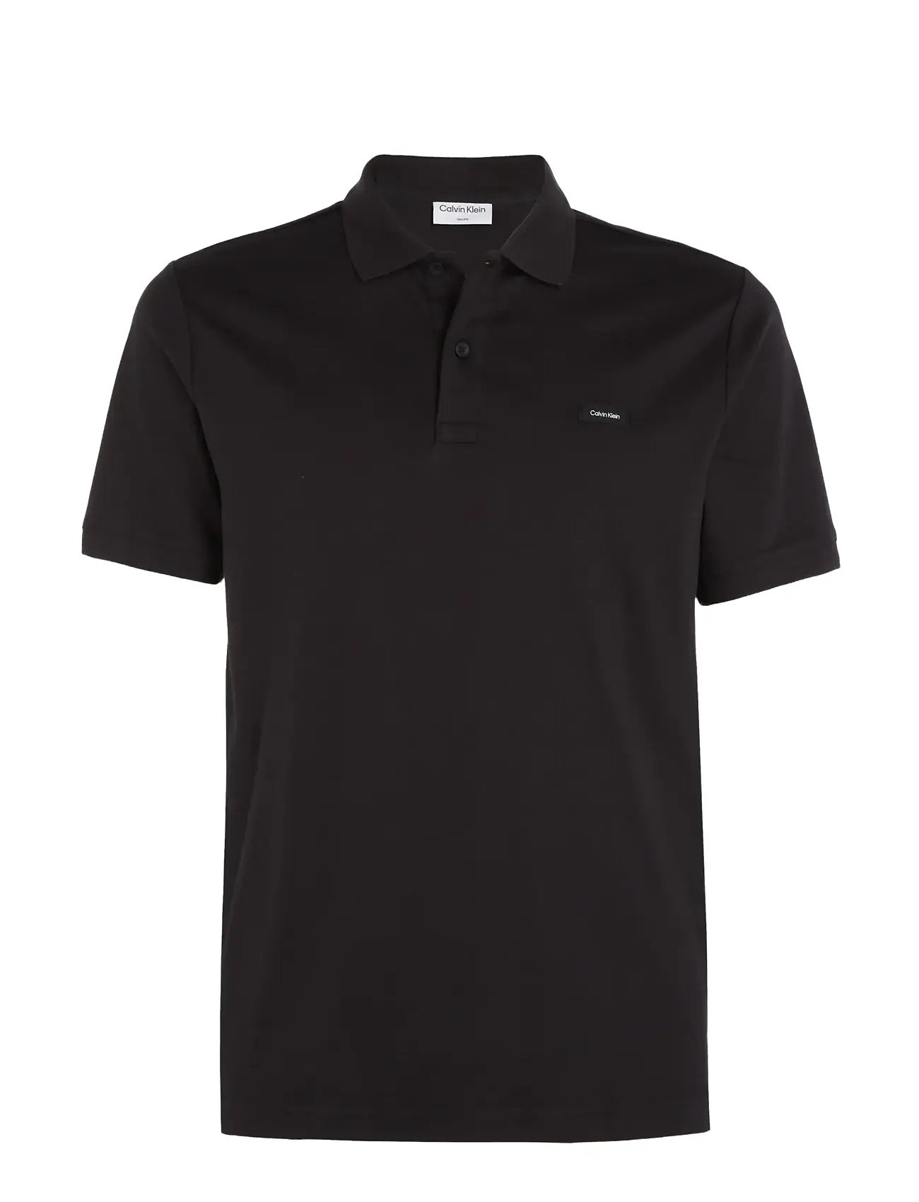 CALVIN KLEIN Smooth Baumwolle Slim Polo Schwarz - L - Herren