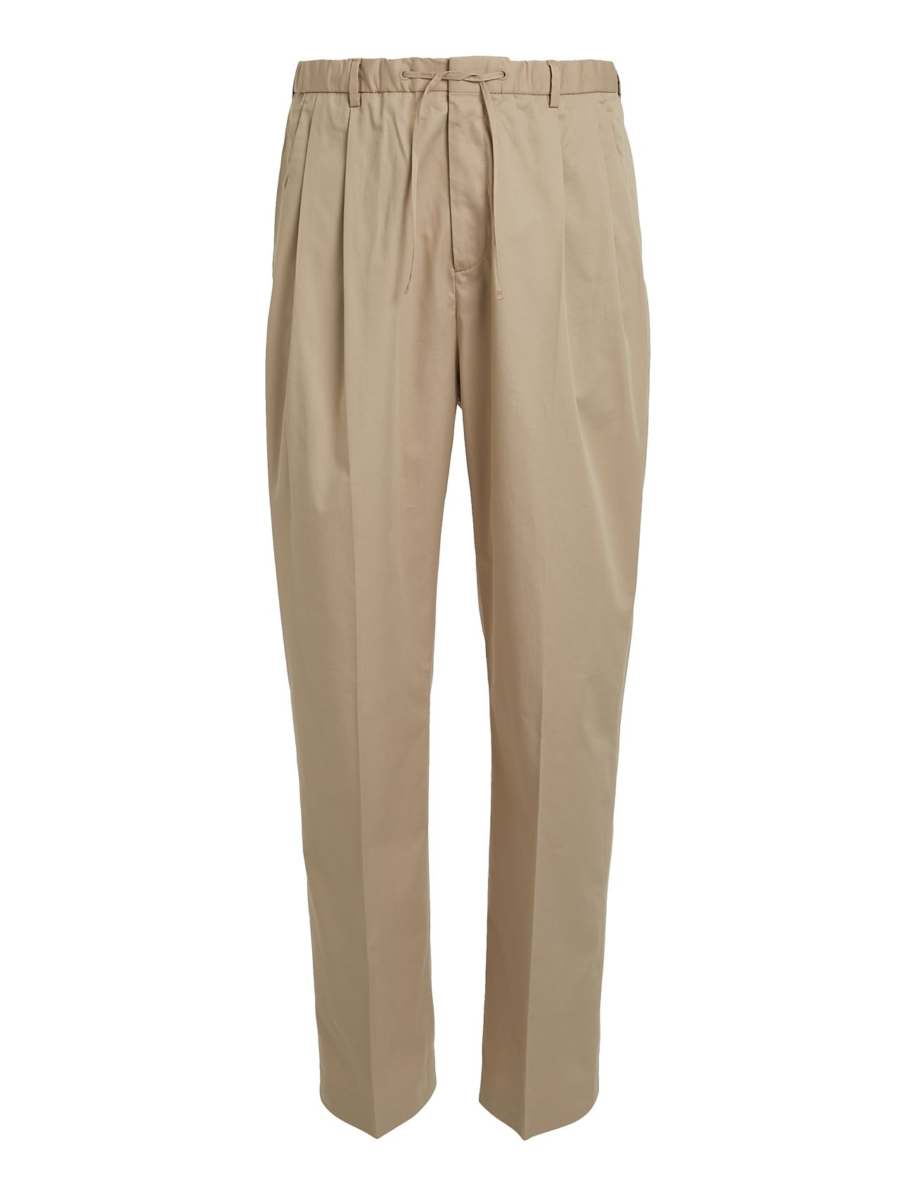 Calvin Klein Cotton Seacell Modern Pants Beige