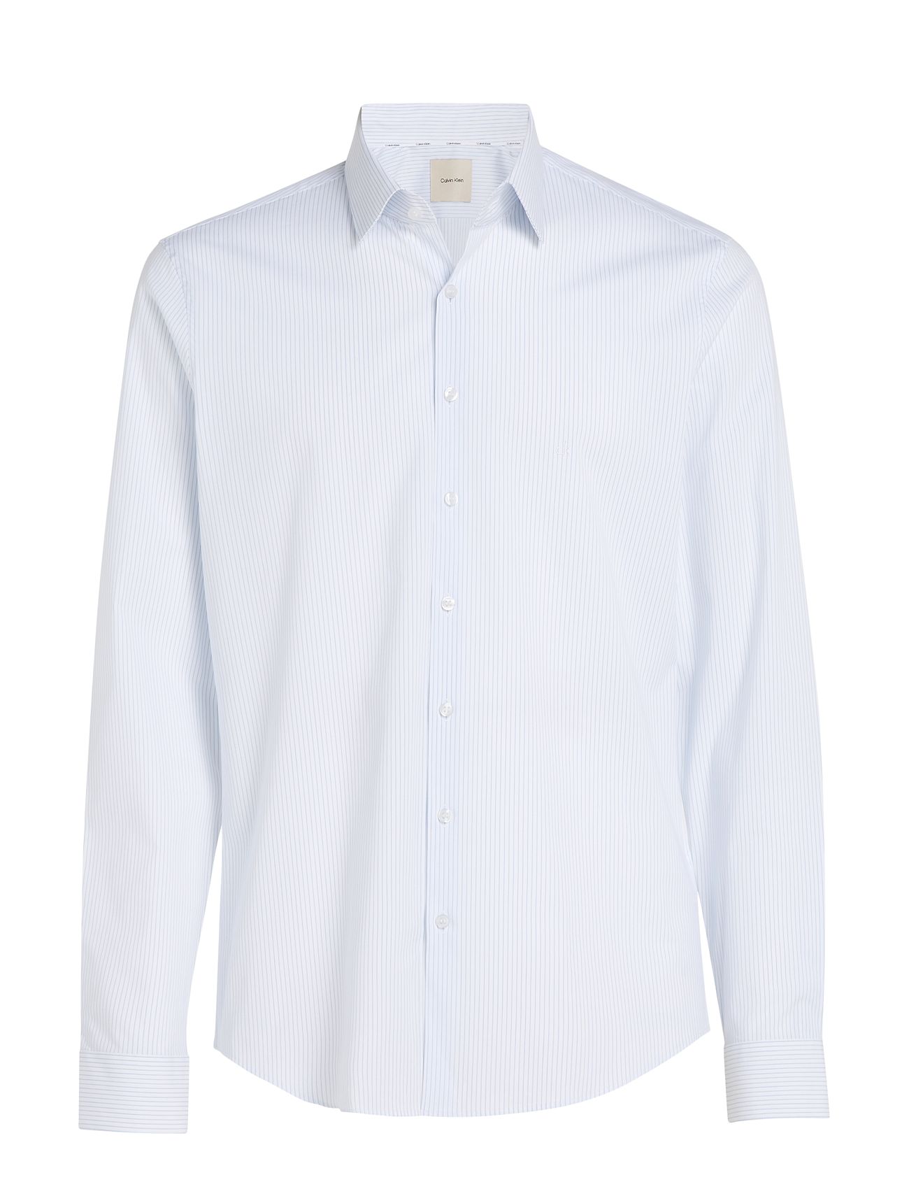 Poplin Stripe Slim Shirt White Calvin Klein