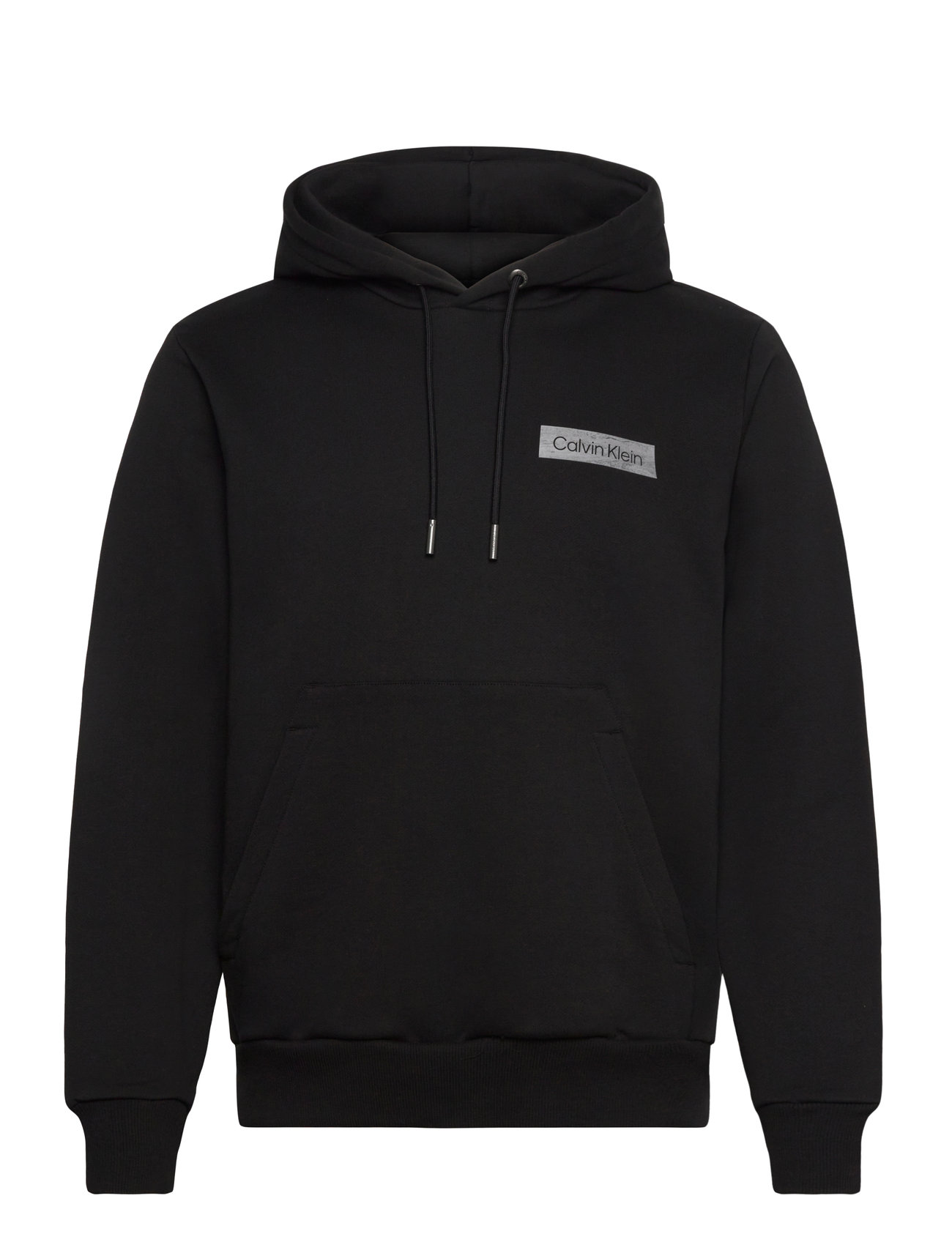 Raised Concrete Logo Hoodie Black Calvin Klein