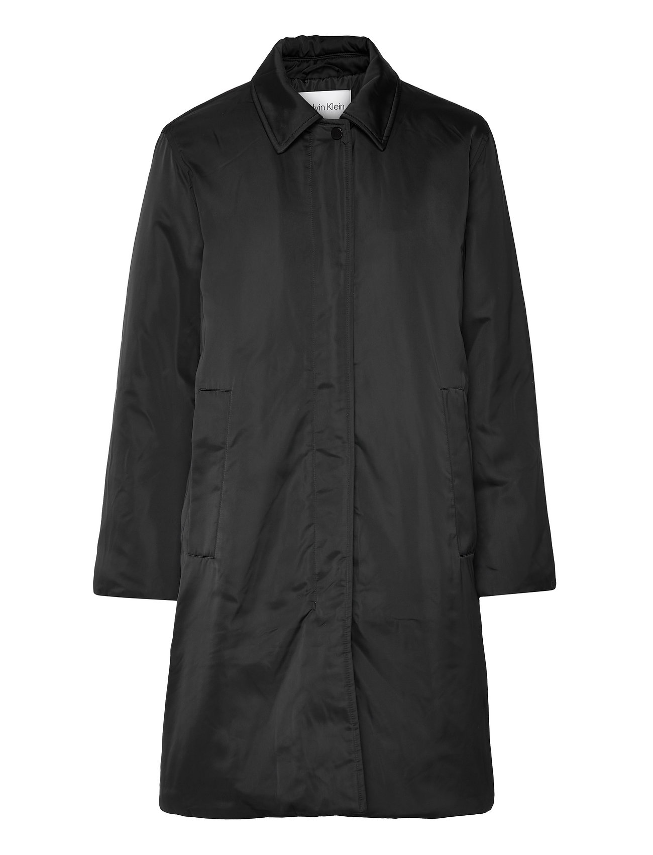 Calvin Klein Minimal Padded Satin Coat - 99.96 €. Buy Trench coats from ...
