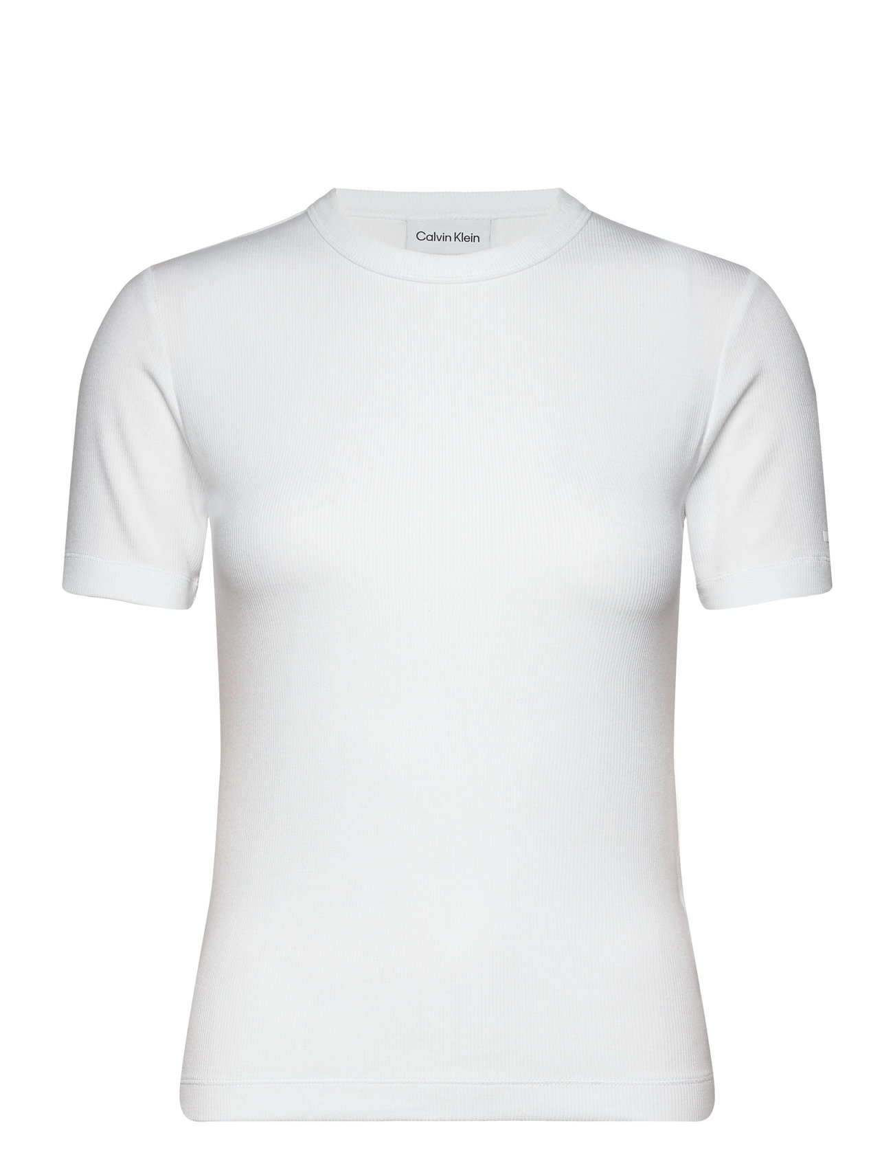 Modal Rib Ss Tee White Calvin Klein