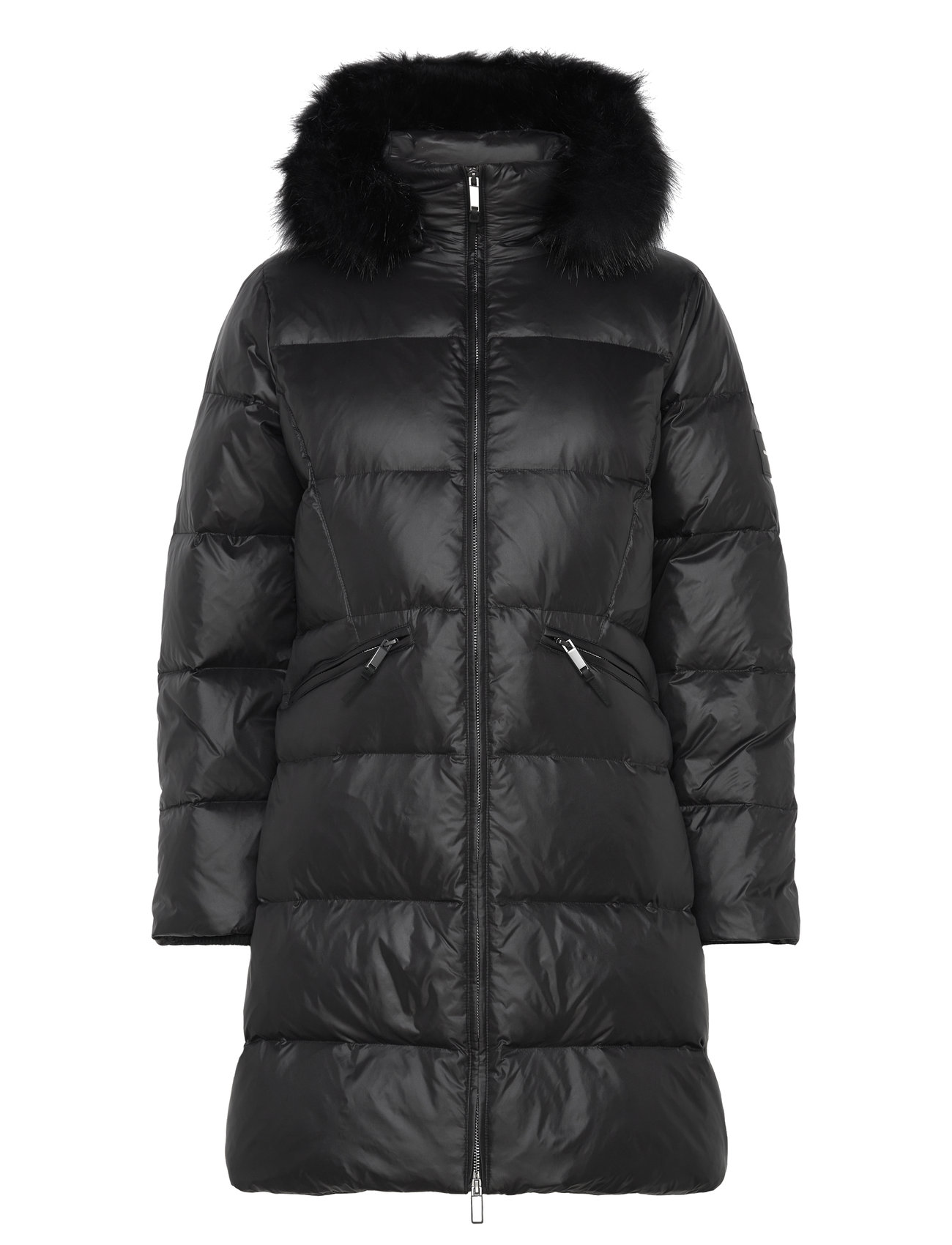 Mw Padded Real Down Coat Foret Jakke Black Calvin Klein