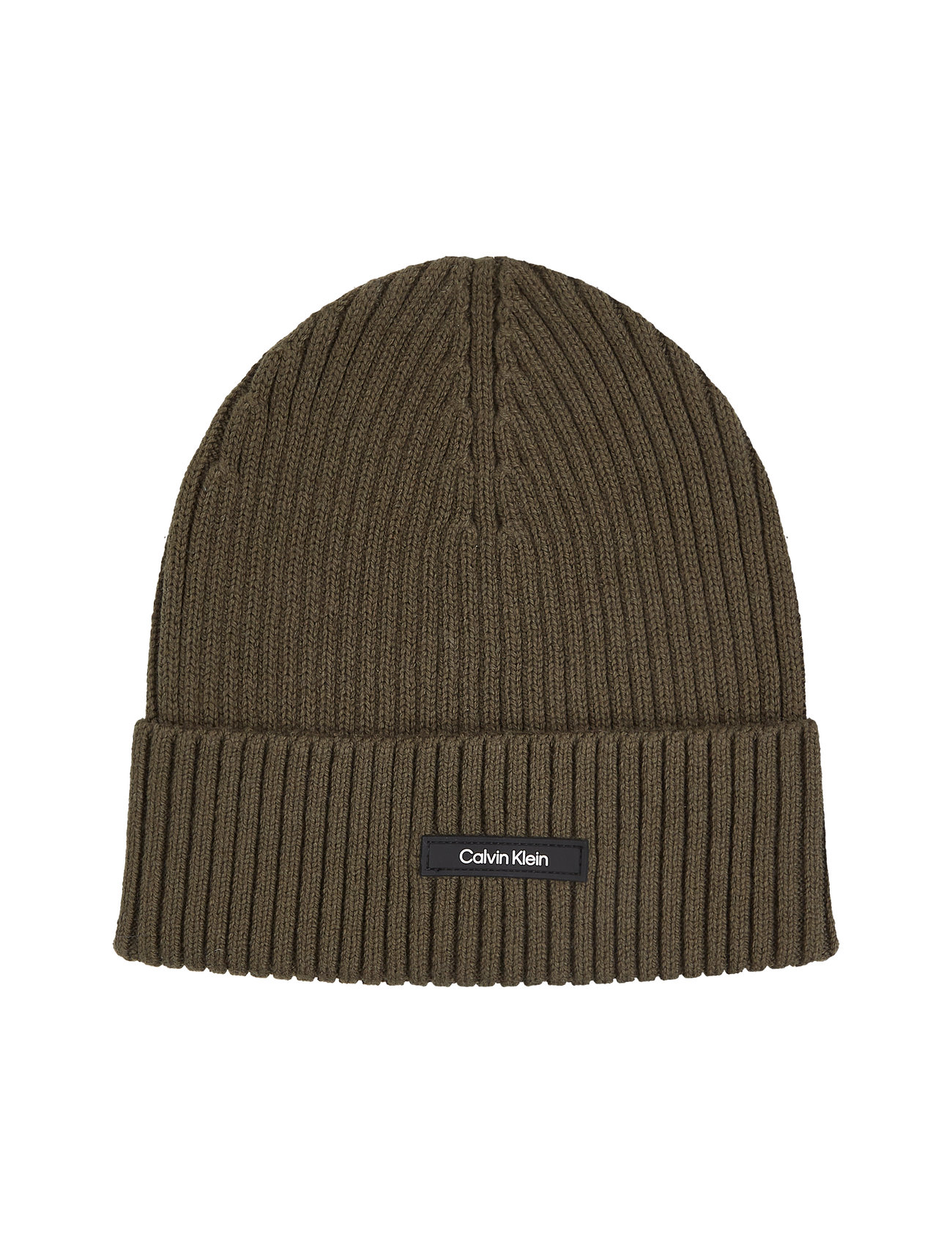 Classic Cotton Rib Beanie Green Calvin Klein